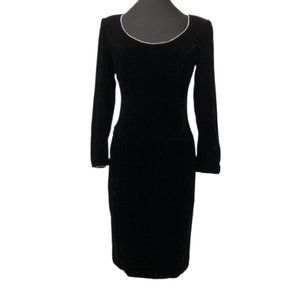 Vintage A. J. Bari Velvet Dress Black